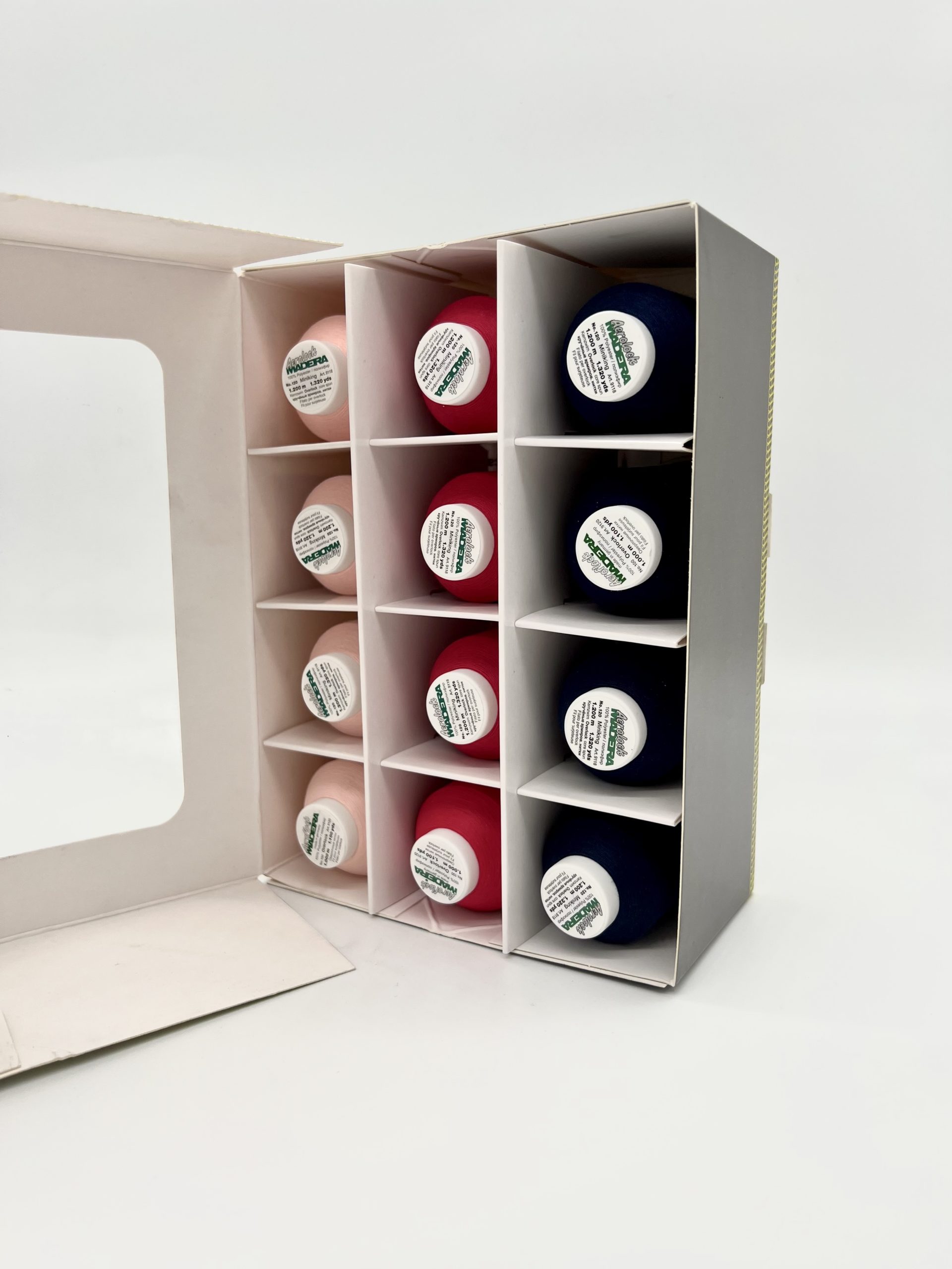 Kit Aghi + filati (Blu Navy & Rosa) per tagliacuci - immagine 2